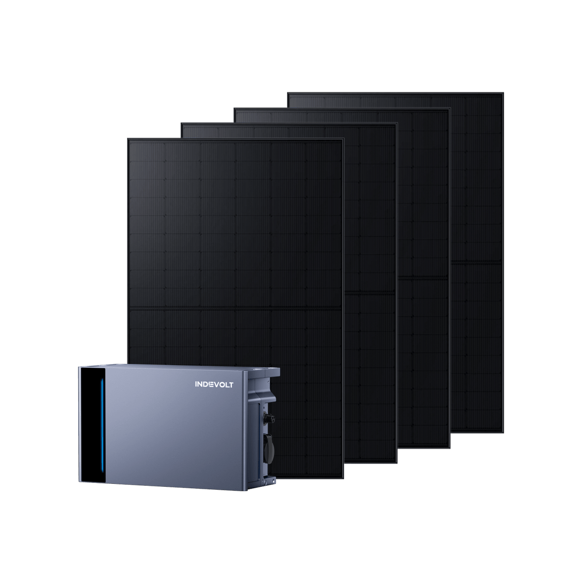 Indevolt SolidFlex 3000 Hybrid Pro – Kit Solaire avec Batterie - SolidFlex 3000 Hybrid Pro + 500W Panneau Solaire Bifacial*4